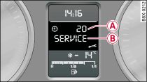 Display: Beispiel einer Service-Intervall-Anzeige